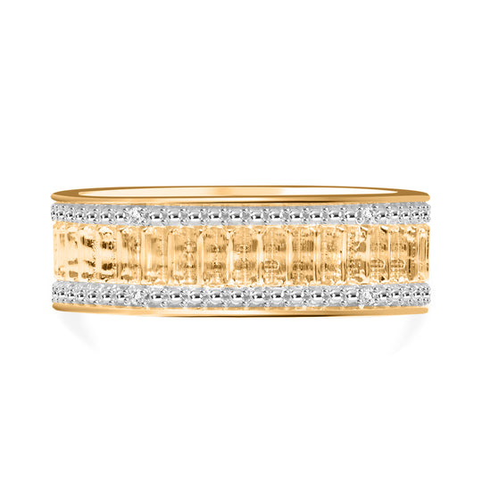 Weißer Diamant Ring 925 Silber 750 Gelbgold Vermeil (Größe 21.00)