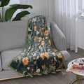 Luxuriöse Sofaüberwurf Decke, 100% Polyester, grün