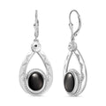 Elite Shungit, Schwarzer Spinell Ohrringe 925 Silber rhodiniert ca. 3.38 ct