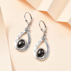 Elite Shungit, Schwarzer Spinell Ohrringe 925 Silber rhodiniert ca. 3.38 ct