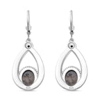 Elite Shungit, Schwarzer Spinell Ohrringe 925 Silber rhodiniert ca. 3.38 ct
