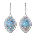 AA natürliche, äthiopische Welo Opal und Zirkon-Ohrringe - 6,37 ct.
