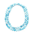 Blauer Muschelkernperle Kette 46 cm