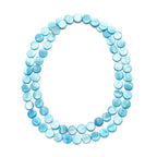Blauer Muschelkernperle Kette 46 cm ca. 420,00 ct.