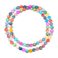 Mehrfarbig Edelsteine Kette 46 cm ca. 400,00 ct.