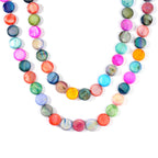 Mehrfarbig Edelsteine Kette 46 cm ca. 400,00 ct.