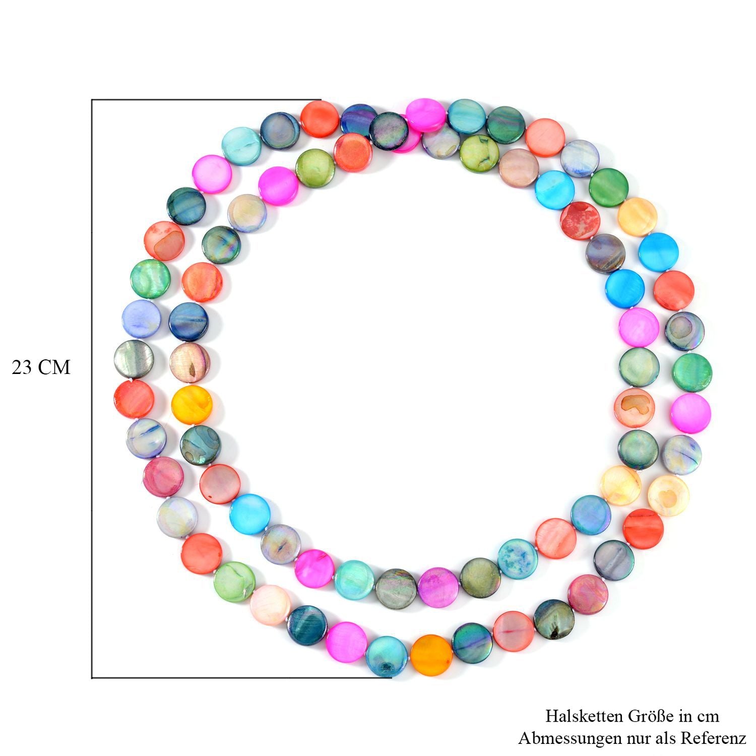 Mehrfarbig Edelsteine Kette 46 cm ca. 400,00 ct.