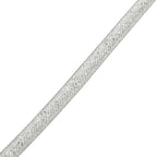 Weiße Kristall-Halskette, ca. 50 cm, silberfarben