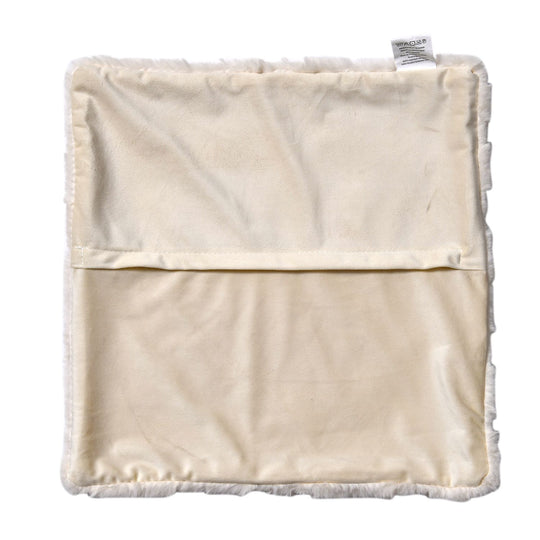 Superweicher Mikroplusch 2er Set Sofa-Kissenbezüge mit Rautenmuster, 45 x 45 und 60 x 60 cm, Hellbraun