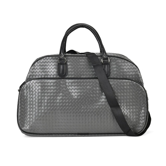 Elegante Reisetasche - PU-Außenseite, Braune Gurte, 54 x 34 x 24 cm, braun