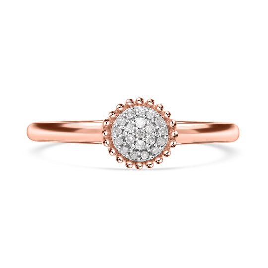 Weißer Diamant P Ring, 925 Silber platiniert (Größe 21.00), ca. 0.08 ct
