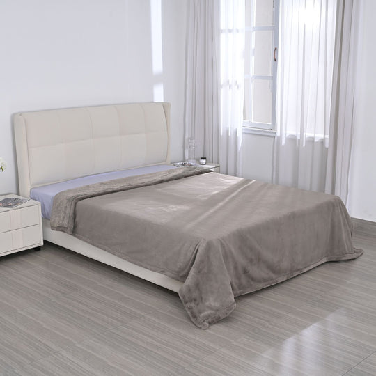 Superweiche Kationische Decke - Flauschige Premium-Fleece-Decke, 100% Mikrofaser, 200x230 cm, Schwarz
