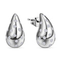 Moissanit Ohrringe, 925 Silber rhodiniert - 0,96 ct.