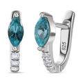 Paraiba Apatit und Zirkon Ohrringe - 0,96 ct.