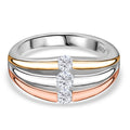 Moissanit Ring 925 Silber (Größe 17.00) ca. 0,37 ct