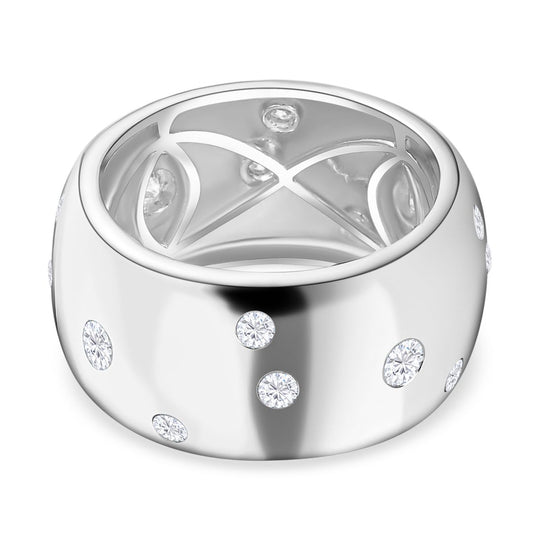 Moissanit Ring 925 Silber 750 Gelbgold Vermeil (Größe 17.00)