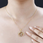 Mehrfarbig-Turmalin Anhänger 925 Silber 750 Gelbgold Vermeil ca. 1.60 ct