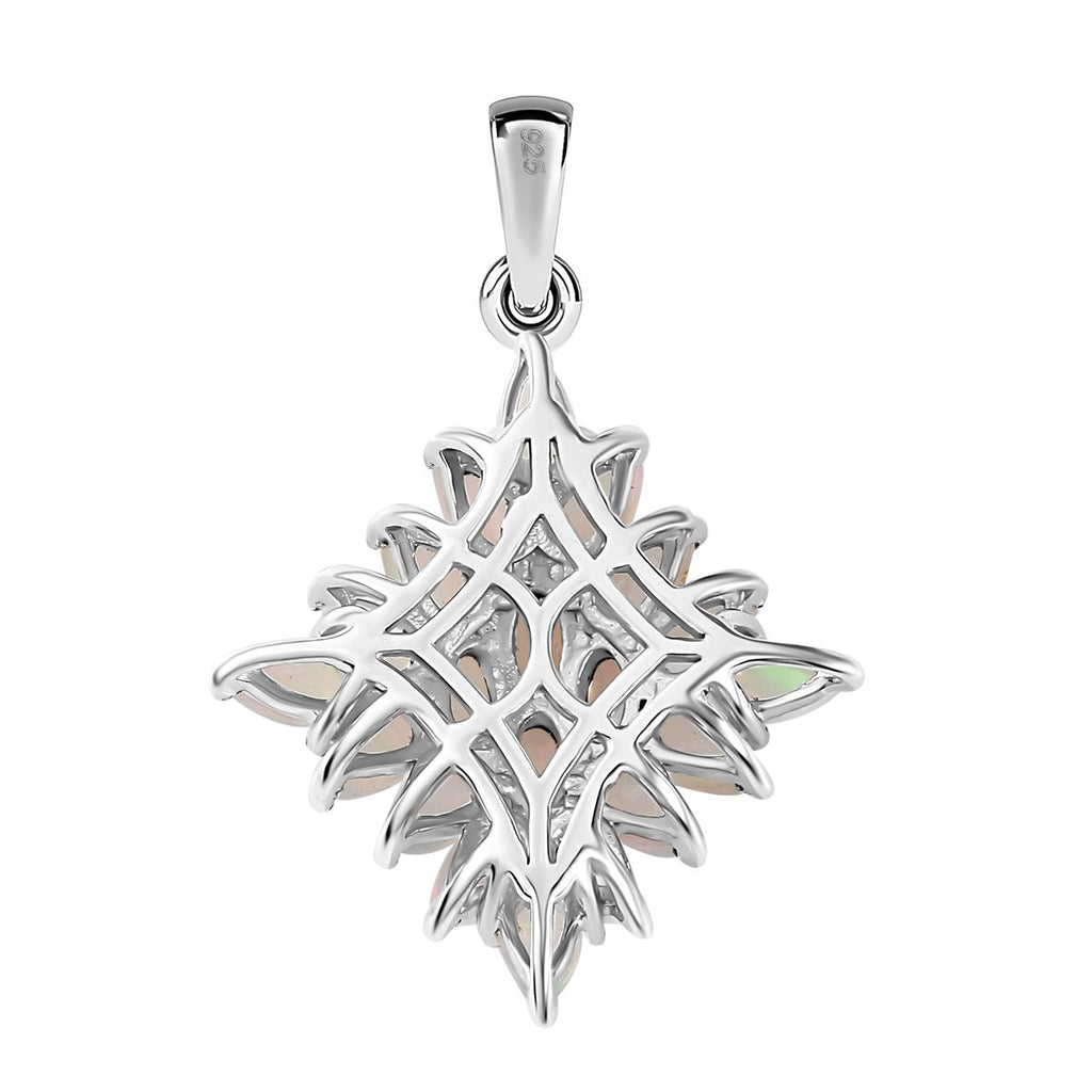 AA Natürlicher, äthiopischer Welo Opal Anhänger 925 Silber rhodiniert ca. 2,98 ct.