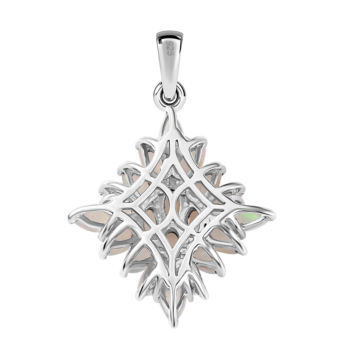 AA Natürlicher, äthiopischer Welo Opal Anhänger 925 Silber rhodiniert ca. 2,98 ct.