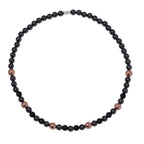 Shungit, Hämatit Halskette ca. 50 cm Reines Kupfer ca. 292.65 ct