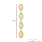 AA Natürlicher, äthiopischer Welo Opal Ohrringe 925 Silber 750 Gelbgold Vermeil ca. 2,03 ct.
