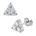 Moissanit Ohrstecker, 925 Silber rhodiniert - 0,60 ct.