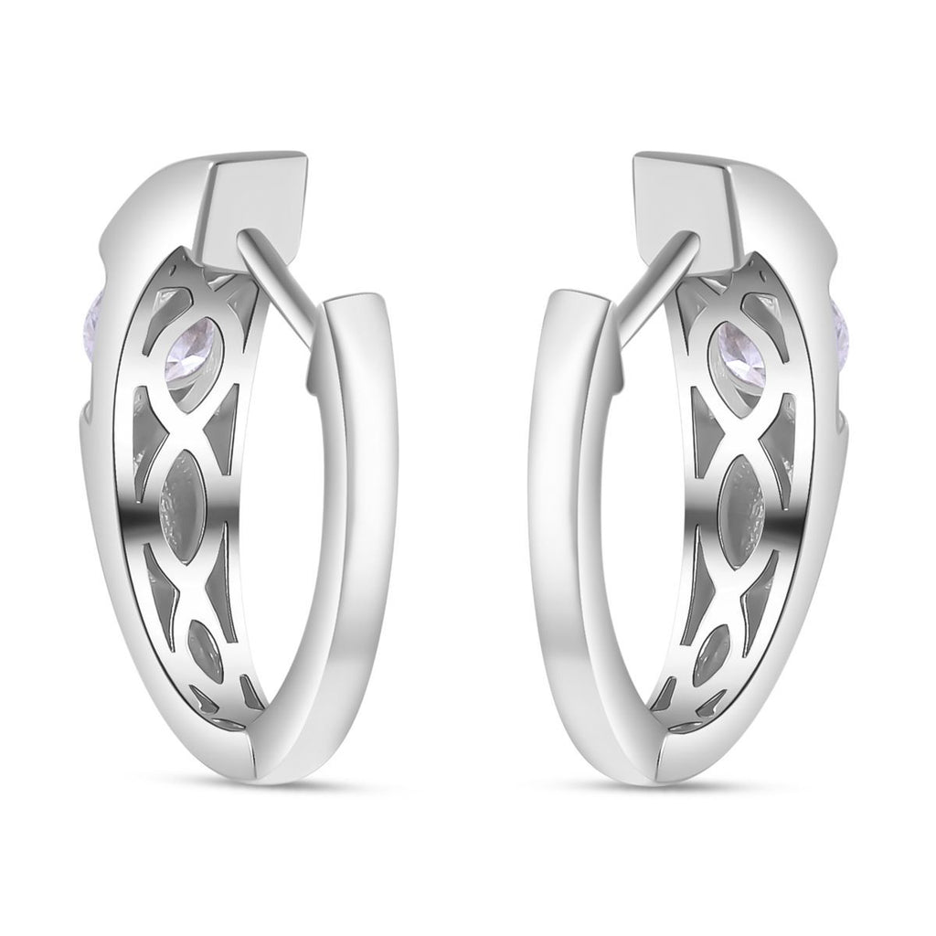 Moissanit Ohrringe 925 Silber rhodiniert ca. 0.90 ct