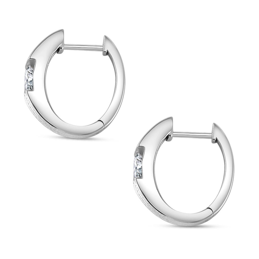 Moissanit Ohrringe 925 Silber rhodiniert ca. 0.90 ct