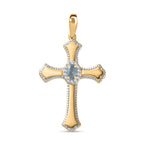 Alexandrit, Weißer Zirkon Anhänger 925 Silber 750 Gelbgold Vermeil ca. 0,41 ct.