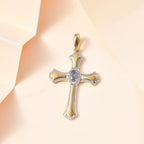 Alexandrit, Weißer Zirkon Anhänger 925 Silber 750 Gelbgold Vermeil ca. 0,41 ct.