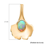 AA Natürlicher, äthiopischer Welo Opal Anhänger 925 Silber vergoldet ca. 0,53 ct.