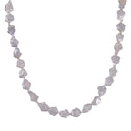 Weiße Keshi Perle Halskette ca. 50 cm 925 Silber rhodiniert