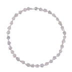Weiße Keshi Perle Halskette ca. 50 cm 925 Silber rhodiniert