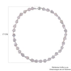 Weiße Keshi Perle Halskette ca. 50 cm 925 Silber rhodiniert