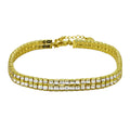 AAA Zirkonia Armband ca. 19 cm Messing vergoldet