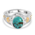 Sierra Nevada Türkis Ring, 925 Silber rhodiniert (Größe 18.00) ca. 2.73 ct