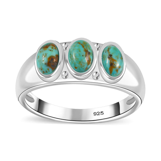 Sierra Nevada Türkis Ring, 925 Silber rhodiniert ca. 1.46 ct