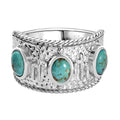 Sierra Nevada Türkis Ring 925 Silber rhodiniert (Größe 17.00) ca. 2,47 ct