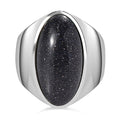 Blauer Sandstein Ring Edelstahl (Größe 17.00) ca. 9,66 ct