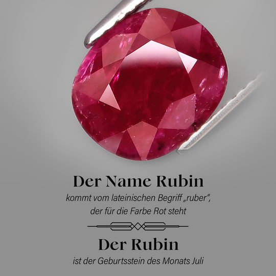 Afrikanischer Rubin (Fissure gefüllt), Weißer Diamant Ring 925 Silber rhodiniert (Größe 19.00) ca. 4,20 ct