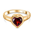 Mosambik Granat Ring 925 Silber 750 Gelbgold Vermeil (Größe 17.00) ca. 2,11 ct