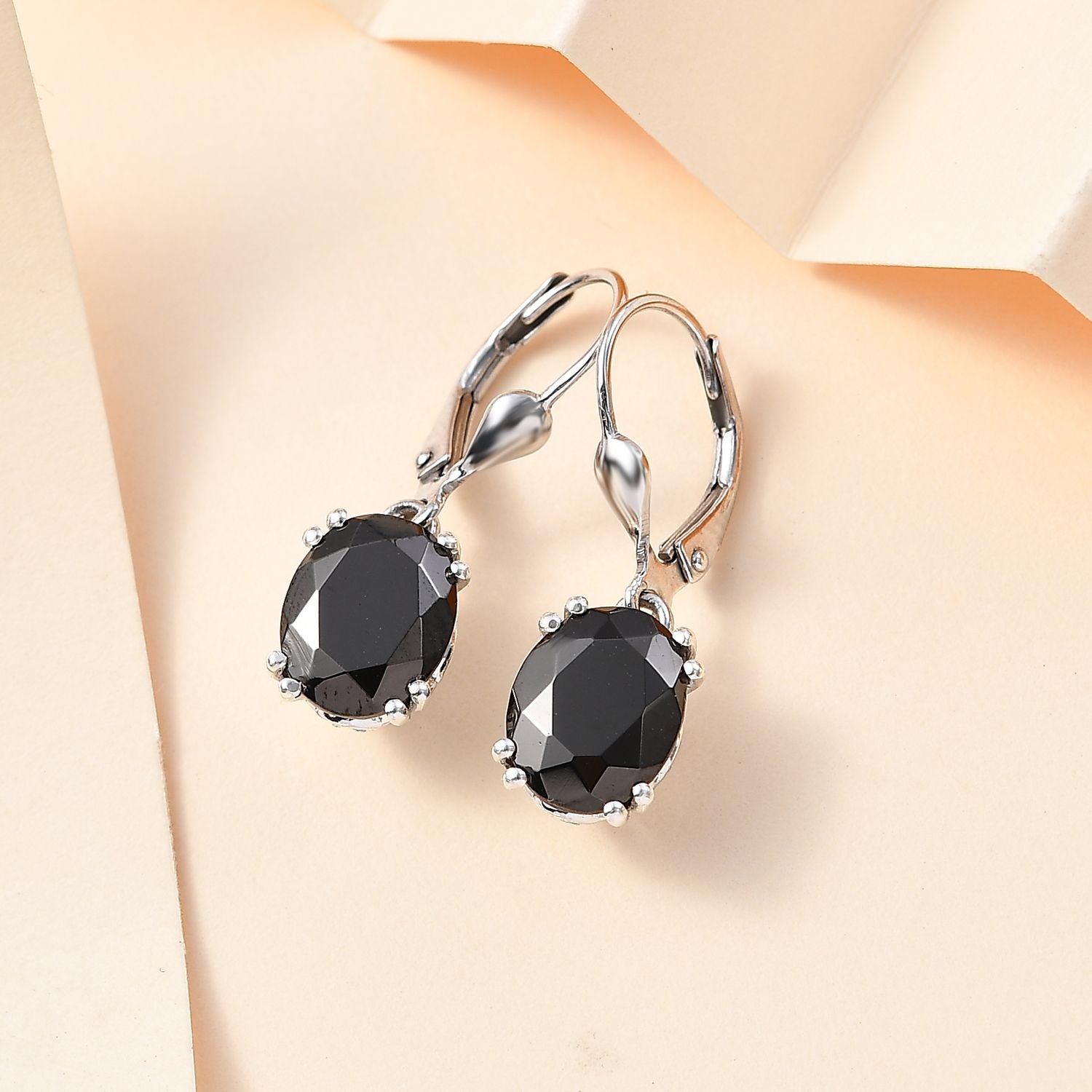 Elite Shungit, Weißer Zirkon Ohrringe 925 Silber rhodiniert ca. 3.36 ct