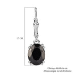Elite Shungit, Weißer Zirkon Ohrringe 925 Silber rhodiniert ca. 3.36 ct