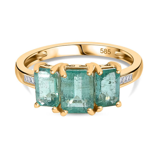 AAA Smaragd Ring, 585 Gold (Größe 20.00) ca. 2.32 ct