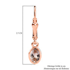 AA Morganit Ohrringe 925 Silber 750 Roségold Vermeil ca. 0,91 ct.