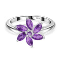 Afrikanischer Amethyst Ring 925 Silber (Größe 17.00) ca. 0,89 ct