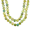 Grüne Muschelkernperle Kette 46 cm