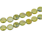 Grüne Muschelkernperle Kette 46 cm ca. 424,00 ct.