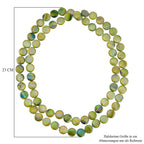 Grüne Muschelkernperle Kette 46 cm ca. 424,00 ct.