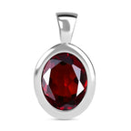 Mosambik Granat Anhänger 925 Silber rhodiniert ca. 2,95 ct.
